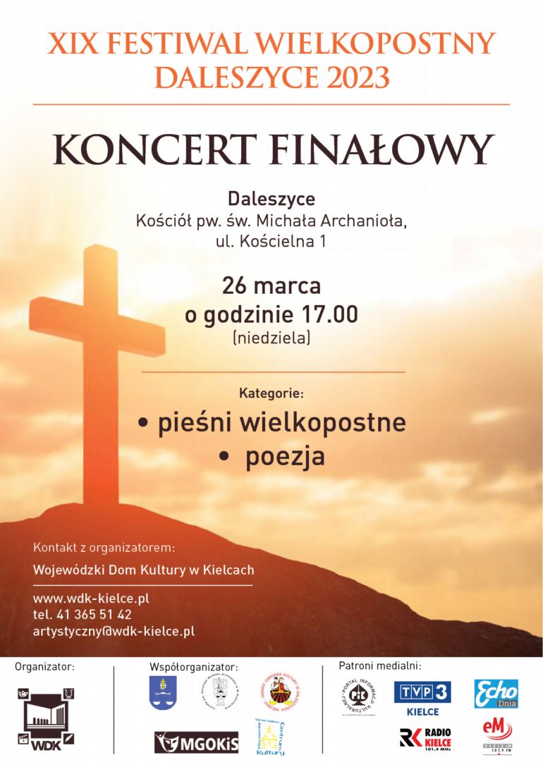 XIX Festiwal Wielkopostny Daleszyce 2023 - Koncert Finałowy