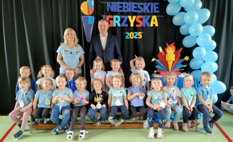 Niebieskie Igrzyska w Przedszkolu w Daleszycach  Razem dla Świadomości Autyzmu