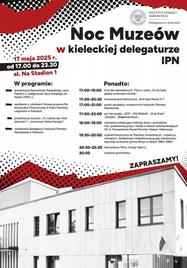 Noc Muzeów w kieleckiej delegaturze IPN